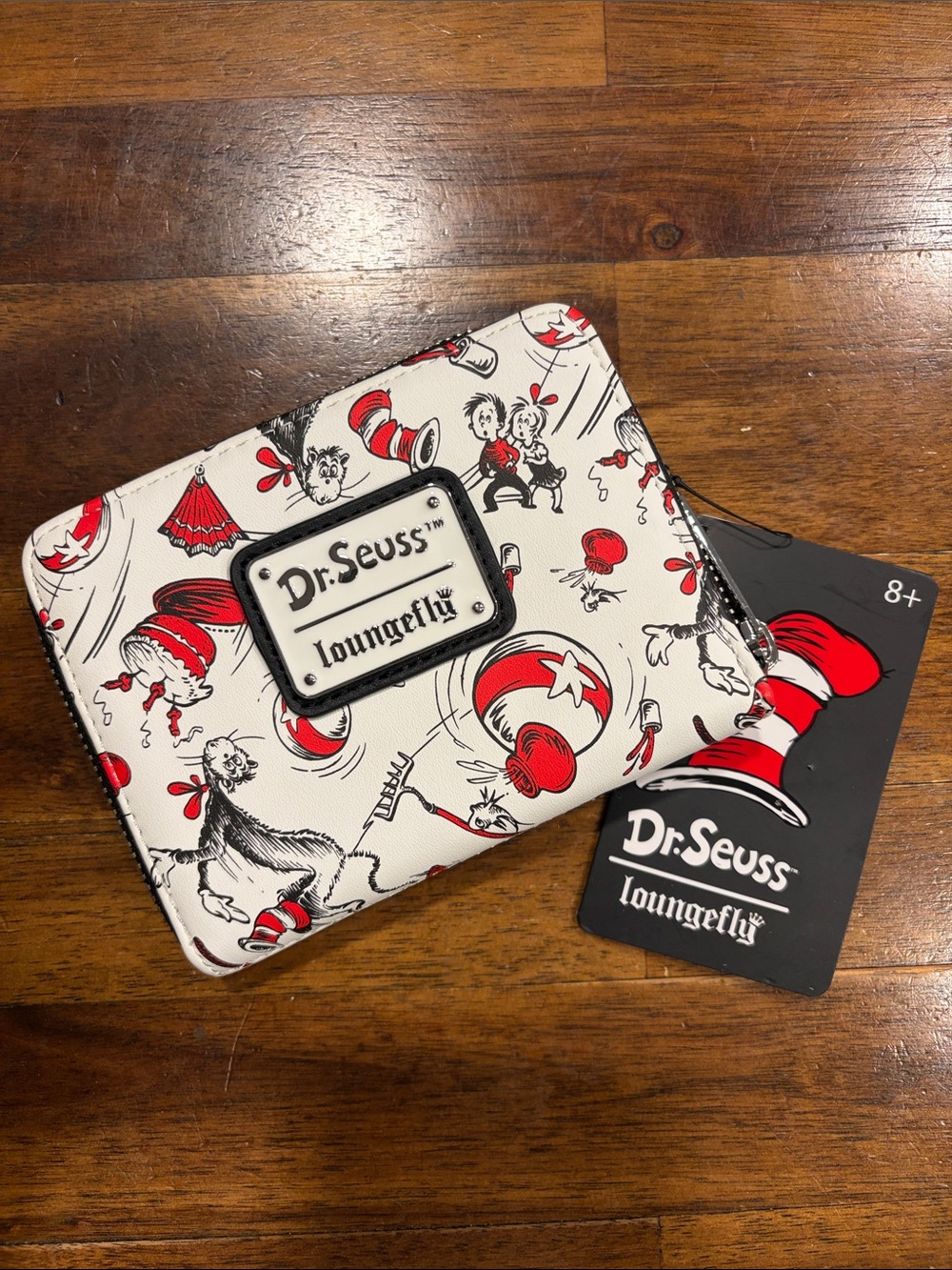 Loungefly Dr. Seuss Red White and Black Card Holder